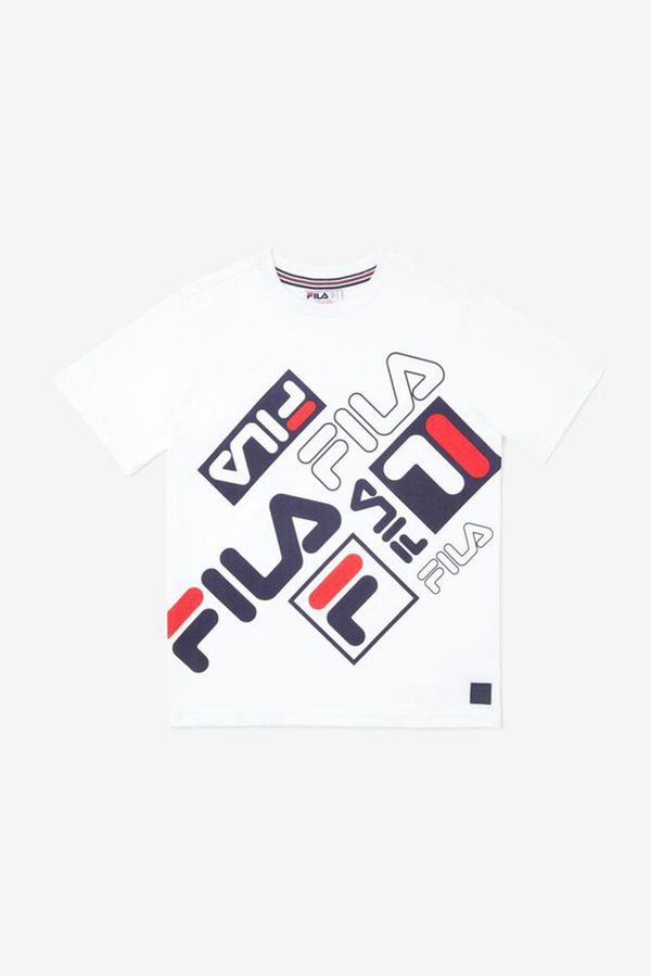 Fila Tričká Detske Biele - Patterned Red Vypredaj - Slovakia 86534-FCGS